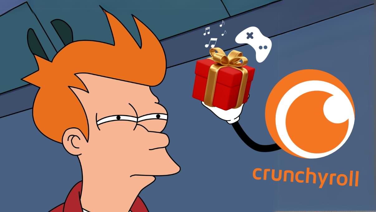 Crunchyroll offre des cadeaux à Fry (Futurama) qui est suspicieux